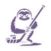 Sloth Ice Hockey Silhouette