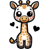 Girafe mignonne girafe dessinée