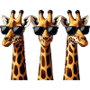 Funny Giraffes Drawn Giraffe Gift