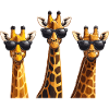 Funny Giraffes Drawn Giraffe Gift