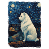 Samoyed Starry Night