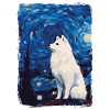 Samoyed Starry Night