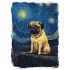 Pug Starry Night