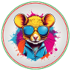 Coole liebenswerte Maus mit Sonnenbrille