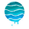 Ocean Waves Retro Glass Drops