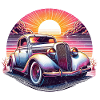 Oldtimer Sonnenuntergang