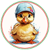 Mignon caneton coquin avec casquette