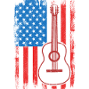 U.S. Flag Guitarist
