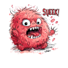 Squeaky, squeaky hairy pink monster