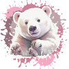 Eisbär, Bär, Babyeisbär,pink