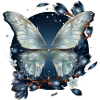 Fantasy butterfly with dark magnolia