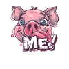 Mignon, drôle, cochon, embrasse-moi