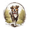 dog walking logo