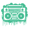 Cyan Boom Box (Seethrough)