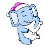 Elephant Tired Sleeping Sleeping Girl