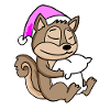 Squirrel Tired Sleeping Sleeping Girl