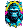 Gorilla with Gold Chain
