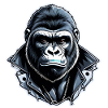Gorilla mit Goldkette