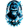 Gorilla with Gold Chain