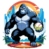Gorilla with Gold Chain