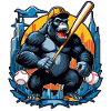 Gorilla with Gold Chain
