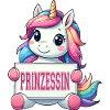 Einhorn mit Prinzessin