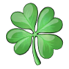 Vibrant Four-Leaf Clover Design