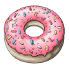 Playful Pink Sprinkles Donut Design