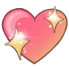 Sparkling Heart Emblem Design