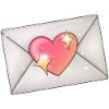 Heart in Envelope Romantic Illustration