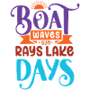 Boat Waves Sun Rays Lake Days
