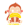 Monkey Eating Banana Never Cramp