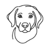 Line Art Papa Maman - Chien