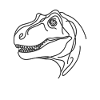 Line Art Dad Mom - Dinosaur