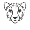 Line Art Dad Mom - Cheetah