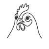Line Art Papa Maman - Poulet