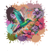 Kolibri, Graffiti, Malerei, bunt