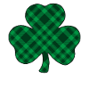 Buffle vert à carreaux trèfle