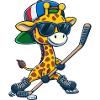 Skurriler Eishockeyschläger DoppelschlägerGiraffe