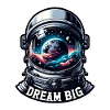 Rêver grand - Illustration d’astronaute