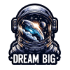 Dream Big - Astronaut Illustration