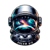 Rêver grand - Illustration d’astronaute