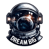 Dream Big - Astronaut Illustration