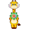 Giraffe Bride Floral Wedding