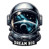 Rêver grand - Illustration d’astronaute
