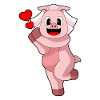 Pig Bride Heart Wedding