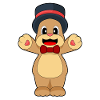 Bear Groom Top Hat Wedding
