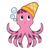 Octopus Ice Cream Cone