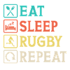 Eat Sleep rugby Repeat t-shirt