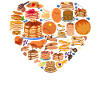 Pancake Lover Kids Heart
